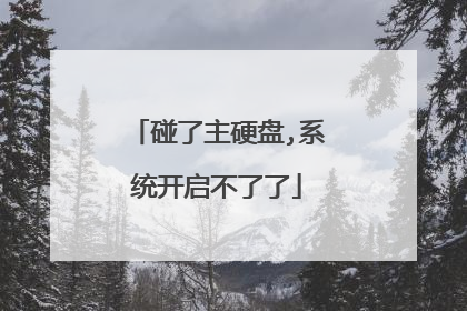 碰了主硬盘,系统开启不了了