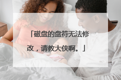 磁盘的盘符无法修改,请教大侠啊。