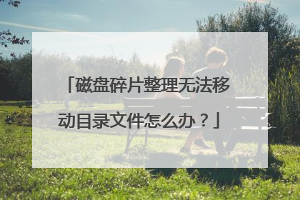 磁盘碎片整理无法移动目录文件怎么办？