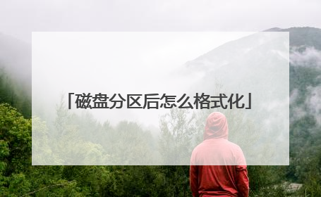 磁盘分区后怎么格式化