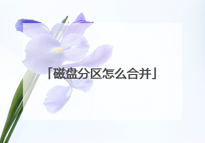 磁盘分区怎么合并