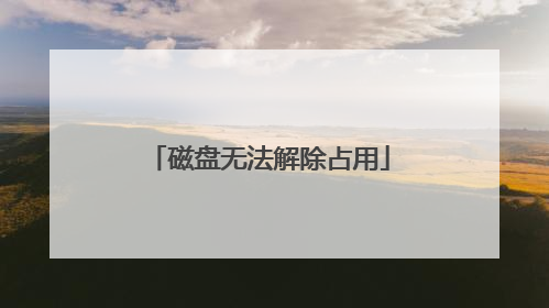 磁盘无法解除占用