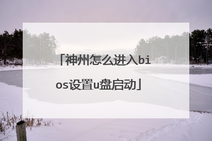 神州怎么进入bios设置u盘启动