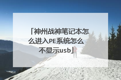 神州战神笔记本怎么进入PE系统怎么不显示usb