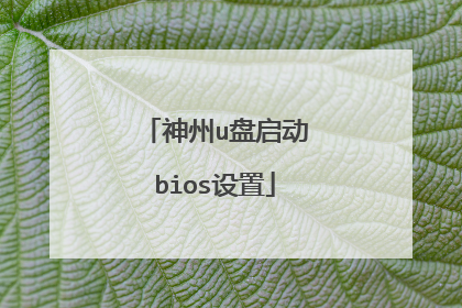 神州u盘启动bios设置