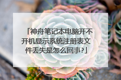 神舟笔记本电脑开不开机显示系统注册表文件丢失是怎么回事?