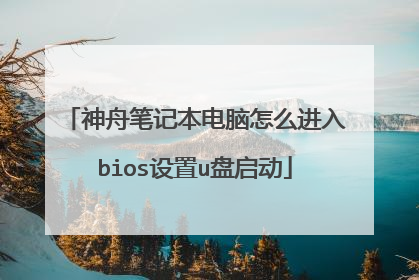 神舟笔记本电脑怎么进入bios设置u盘启动