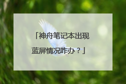 神舟笔记本出现蓝屏情况咋办?