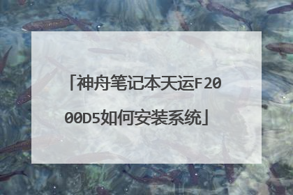 神舟笔记本天运F2000D5如何安装系统