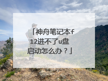 神舟笔记本f12进不了u盘启动怎么办?