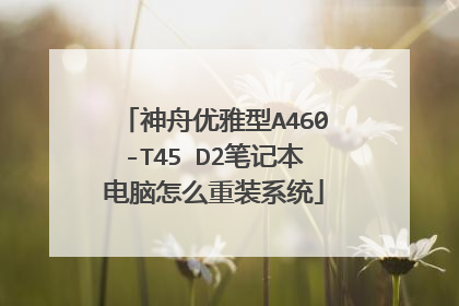 神舟优雅型A460-T45 D2笔记本电脑怎么重装系统