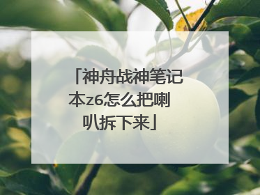 神舟战神笔记本z6怎么把喇叭拆下来