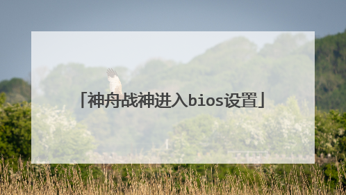 神舟战神进入bios设置