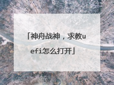神舟战神,求教uefi怎么打开