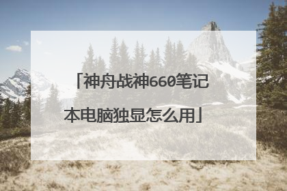 神舟战神660笔记本电脑独显怎么用