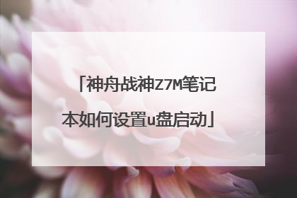 神舟战神Z7M笔记本如何设置u盘启动