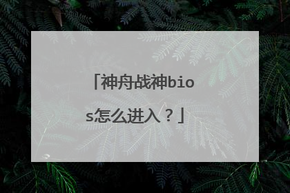 神舟战神bios怎么进入?