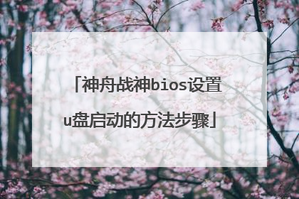神舟战神bios设置u盘启动的方法步骤