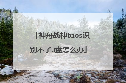 神舟战神bios识别不了U盘怎么办