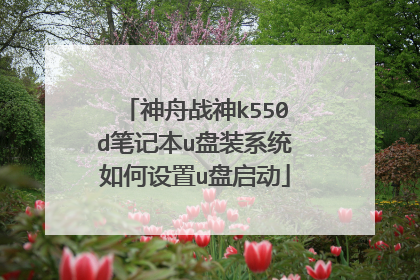 神舟战神k550d笔记本u盘装系统如何设置u盘启动