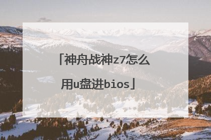 神舟战神z7怎么用u盘进bios
