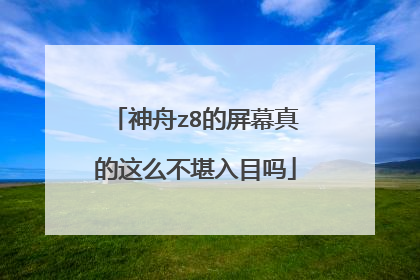 神舟z8的屏幕真的这么不堪入目吗