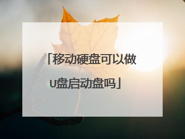 移动硬盘可以做U盘启动盘吗