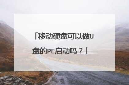 移动硬盘可以做U盘的PE启动吗?