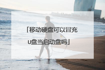 移动硬盘可以冒充U盘当启动盘吗