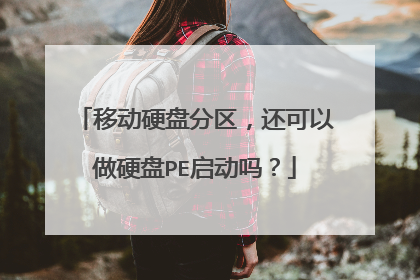 移动硬盘分区,还可以做硬盘PE启动吗?