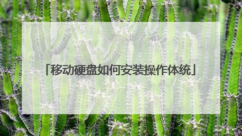 移动硬盘如何安装操作体统