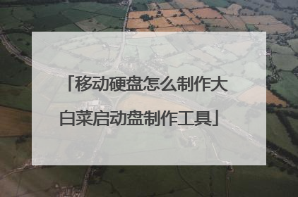 移动硬盘怎么制作大白菜启动盘制作工具