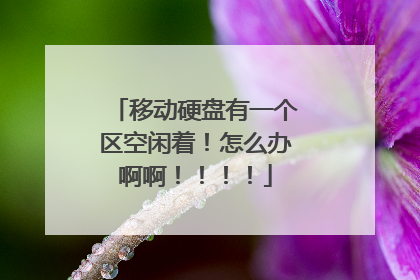 移动硬盘有一个区空闲着！怎么办啊啊！！！！