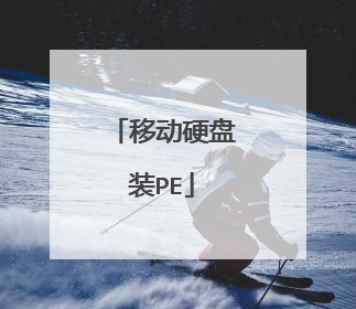 移动硬盘装PE