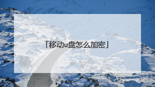 移动u盘怎么加密