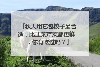 秋天用它包饺子最合适,比韭菜芹菜都更鲜,你有吃过吗?