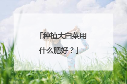 种植大白菜用什么肥好？