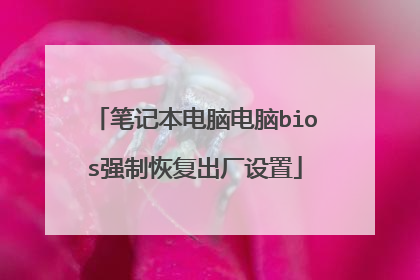笔记本电脑电脑bios强制恢复出厂设置