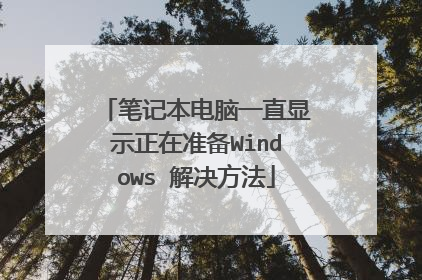 笔记本电脑一直显示正在准备Windows 解决方法