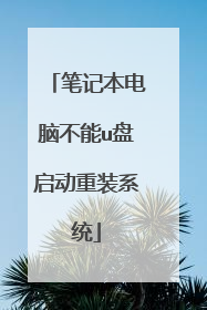 笔记本电脑不能u盘启动重装系统