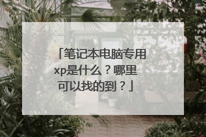笔记本电脑专用xp是什么?哪里可以找的到?