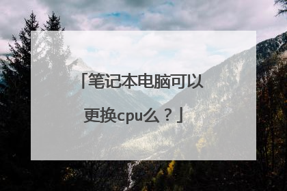 笔记本电脑可以更换cpu么?