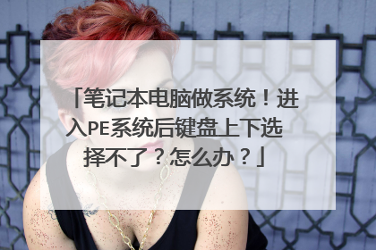 笔记本电脑做系统!进入PE系统后键盘上下选择不了?怎么办?