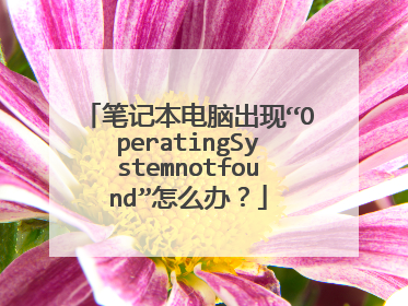 笔记本电脑出现“OperatingSystemnotfound”怎么办？