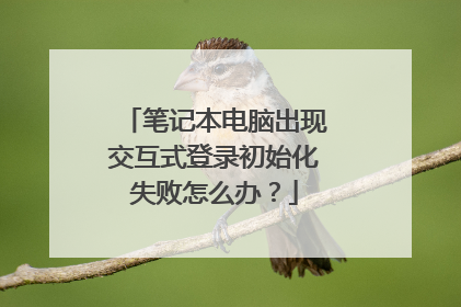 笔记本电脑出现交互式登录初始化失败怎么办？