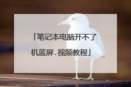 笔记本电脑开不了机蓝屏.视频教程