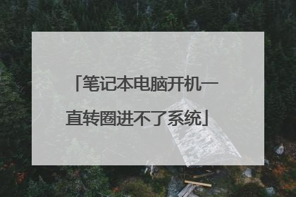 笔记本电脑开机一直转圈进不了系统