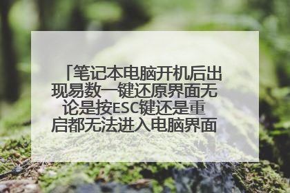 笔记本电脑开机后出现易数一键还原界面无论是按ESC键还是重启都无法进入电脑界面该怎么办?