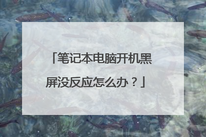 笔记本电脑开机黑屏没反应怎么办？
