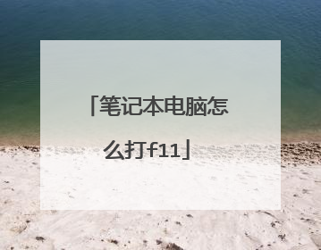 笔记本电脑怎么打f11